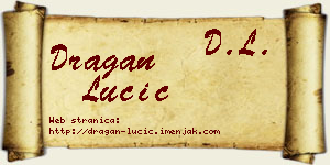 Dragan Lučić vizit kartica